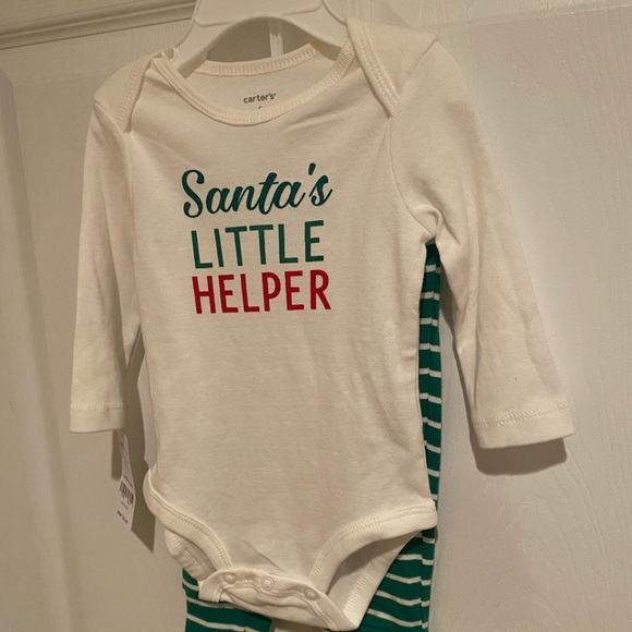 Carter’s Santa’s Little Helper 2 Piece Outfit, 6 months, Baby Christmas Outfit - Picture 3 of 12